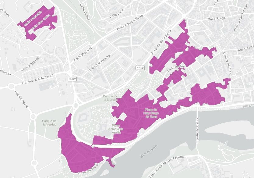 Zonas blancas (de &quot;sombra&quot;) de Internet de Alta Velocidad en Zamora capital