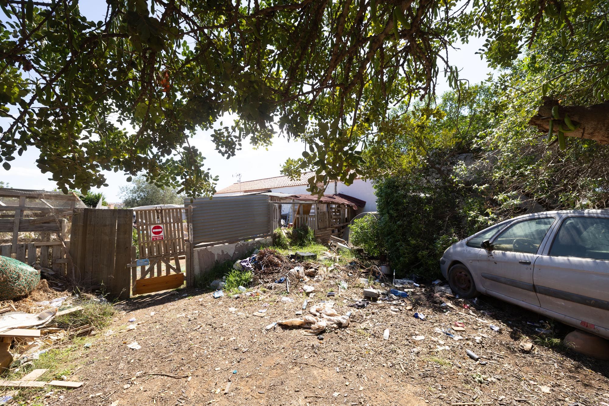 Imágenes dekl desalojo de 14 familias en el Rustik en Cas Serres