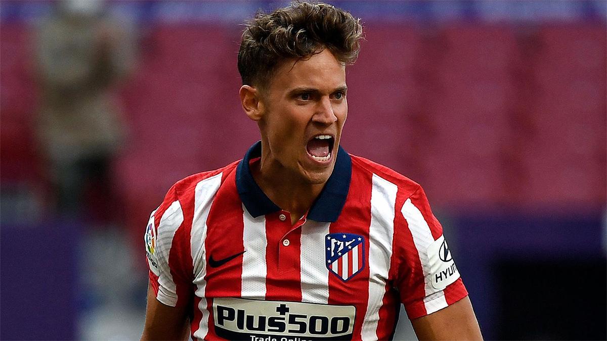 Llorente celebra uno de sus dos goles ante el Eibar