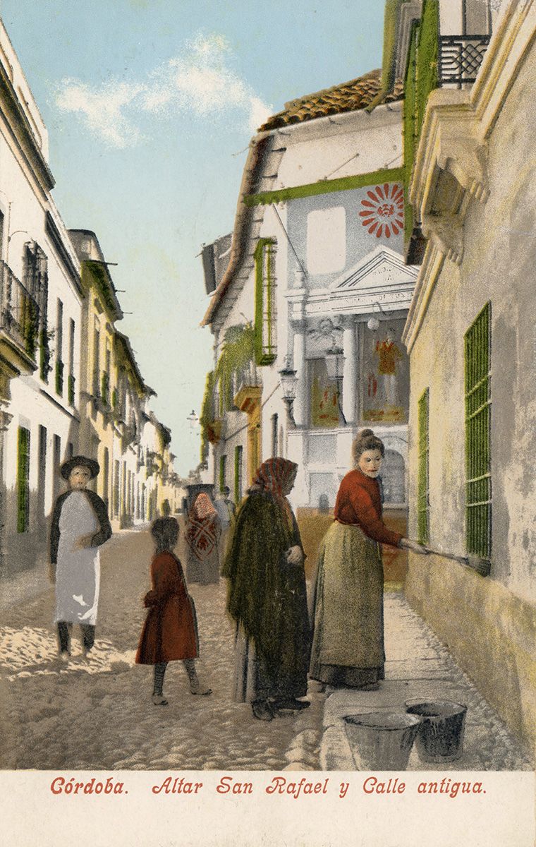 En color en una instantánea del humillado de la Calle Lineros de 1903