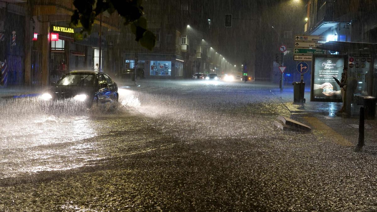 Tromba de agua en Valladolid