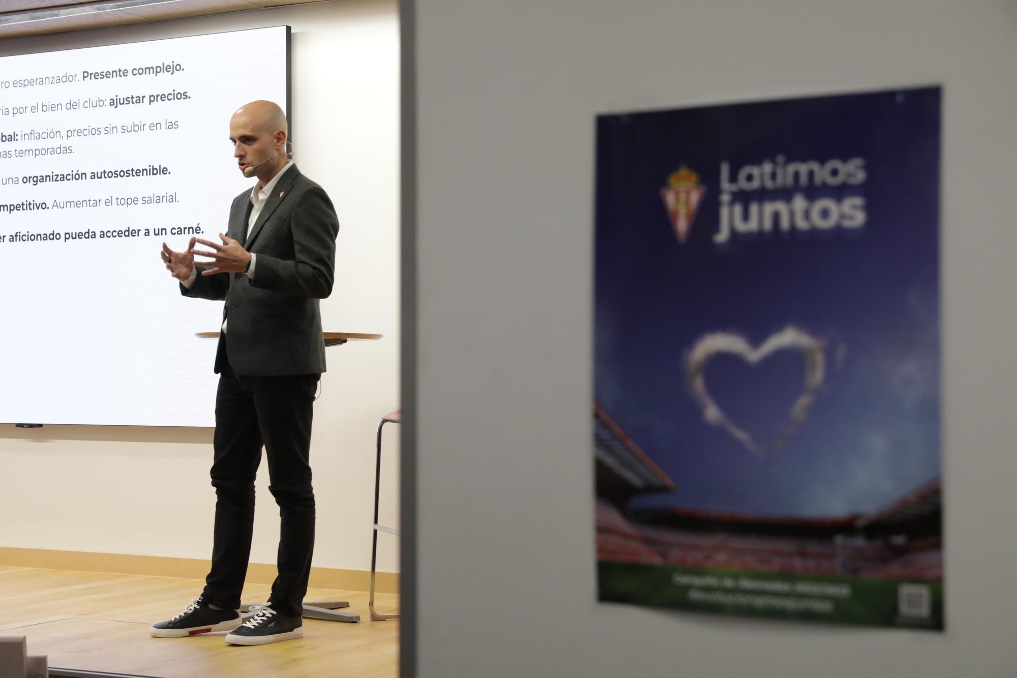 David Guerra presenta la nueva campaña de abonados del Sporting de Gijón