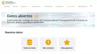 El Comisionado de Transparencia estrena su portal de datos abiertos
