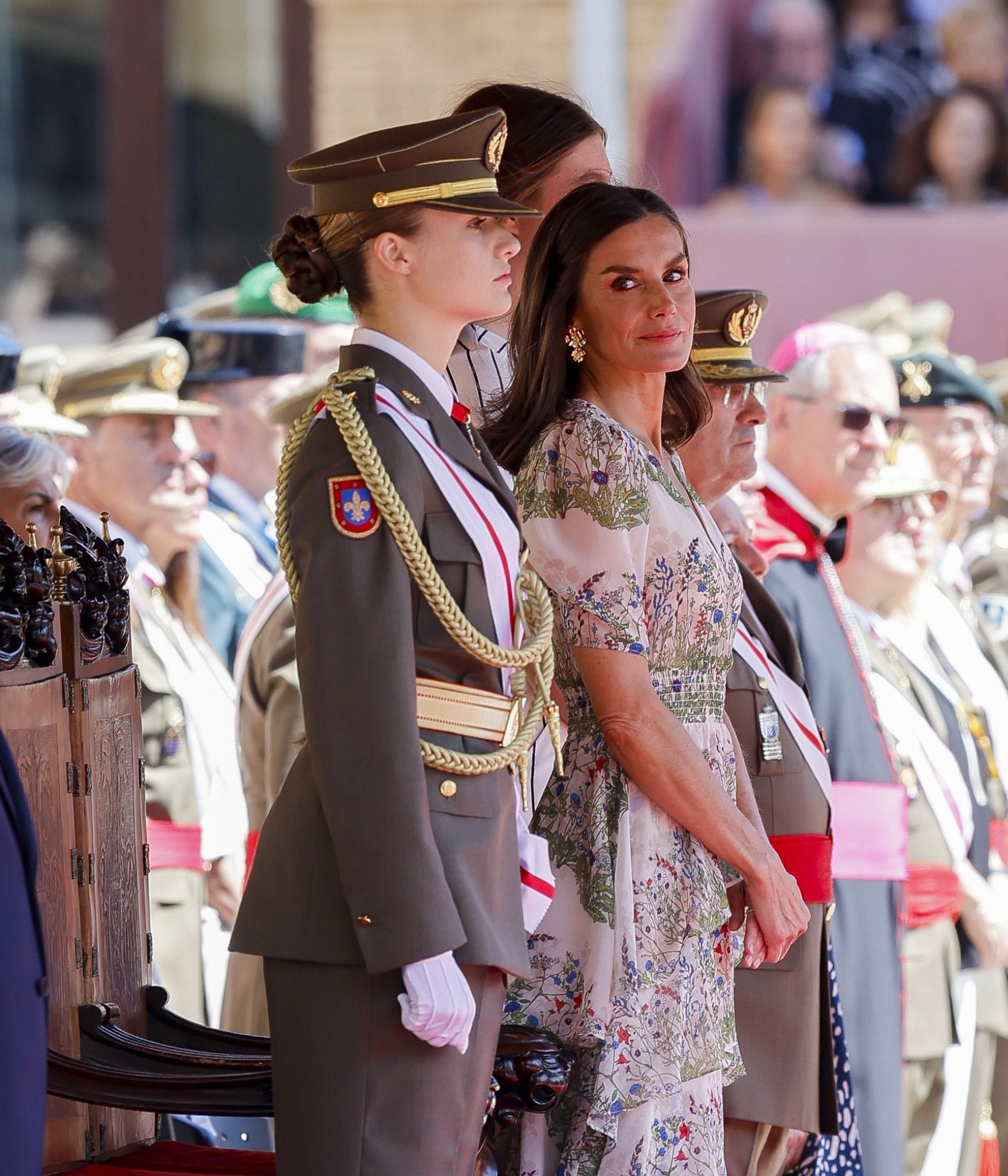 La reina Letizia acompaña a la princesa Leonor en su despedida de Zaragoza
