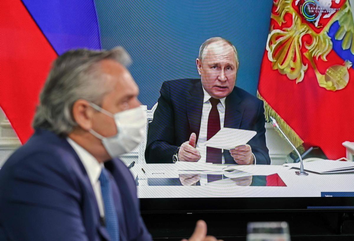 Intervención de Vladimir Putin en la cumbre de líderes por el clima.