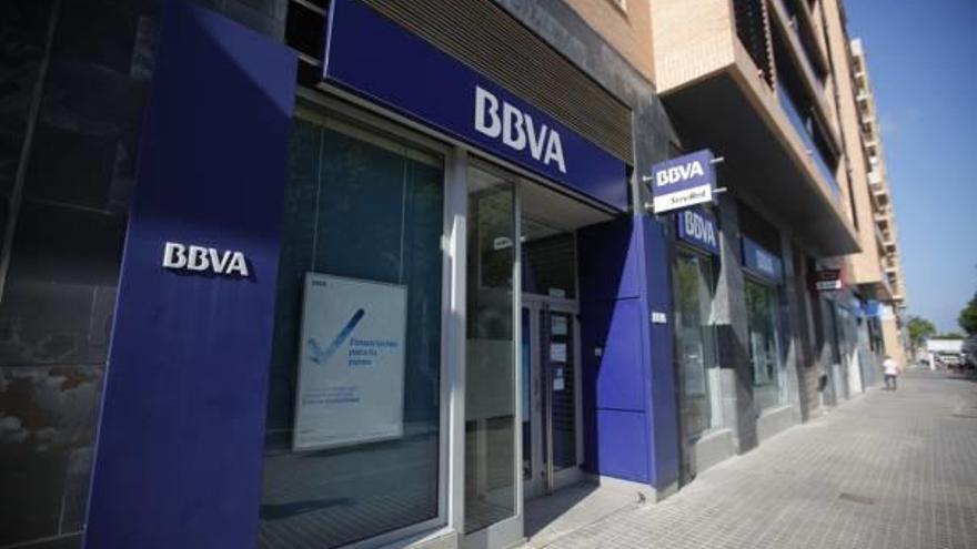 Oficina de BBVA en la Avenida de Francia, en València.