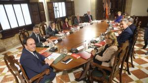 EL PRESIDENT CON LOS CONSELLERS QUE FORMAN SU NUEVO GOBIERNO. GENERALITAT VALENCIANA. CAMBIO DE GOBIERNO TRAS LA SALIDA DE CARLOS MAZON. JUANFRAN PEREZ LLORCA, NUEVO PRESIDENT