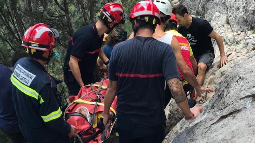 Un escalador resulta herido al precipitarse desde 15 metros de altura en Montanejos