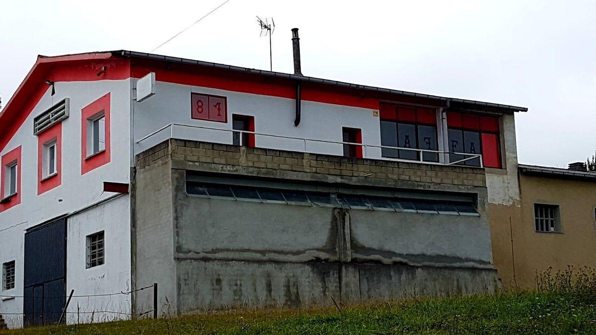 Sede de los &quot;Angeles del Infierno&quot;, en La Felguera de Noreña.