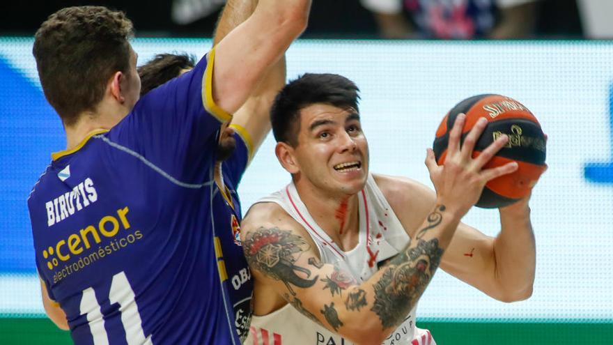 Una acción del Obradoiro-Real Madrid.