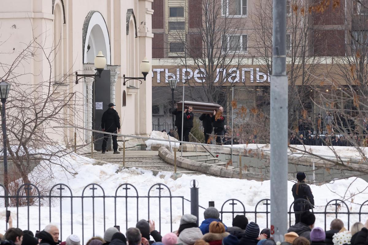 Funeral y ceremonia de despedida del político opositor ruso Alexei Navalny en Moscú