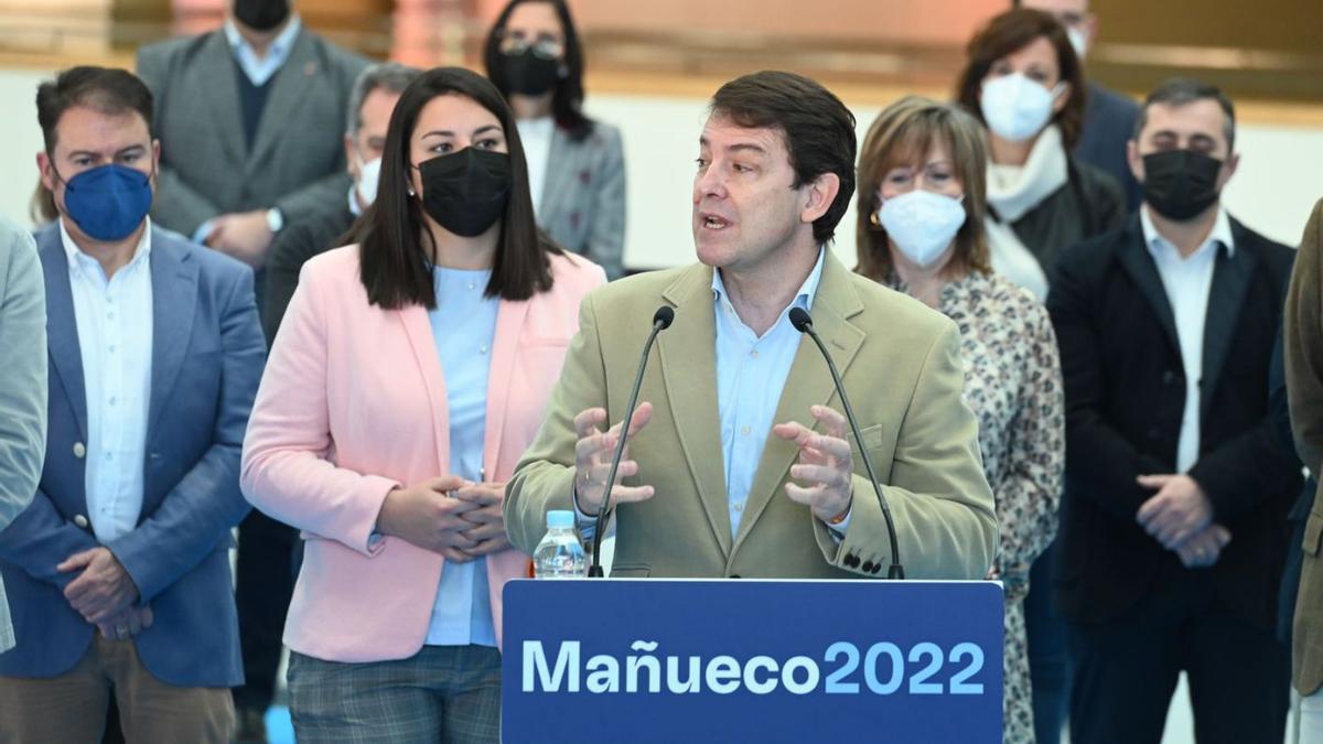 Alfonso Fernández Mañueco, en la clausura del acto de presentación de todas las candidaturas provinciales. | Ical