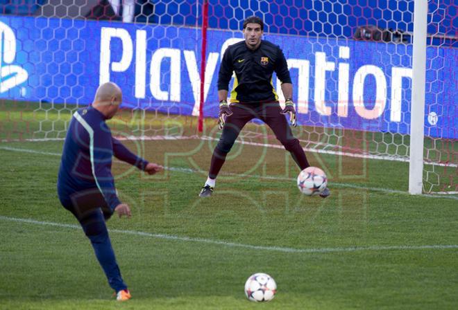 Las mejores imágenes del Barça en el entrenamiento del Calderón