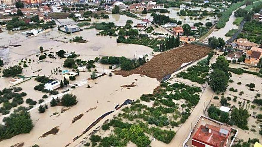 Una zona d&#039;horta de la regió de Múcia, arrasada per l&#039;episodi de gota freda de la setmana passada.