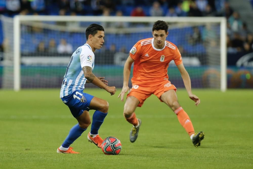 El partido entre el Málaga y el Oviedo, en imágenes