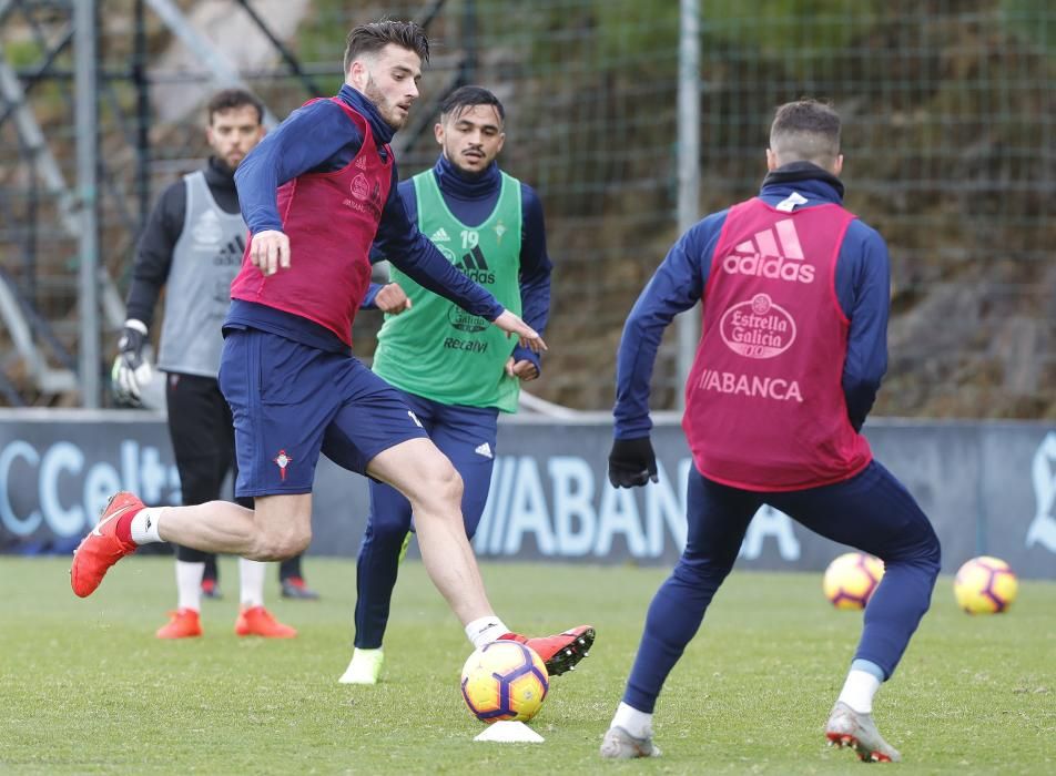 El Celta prepara en A Madroa el partido contra el Valladolid