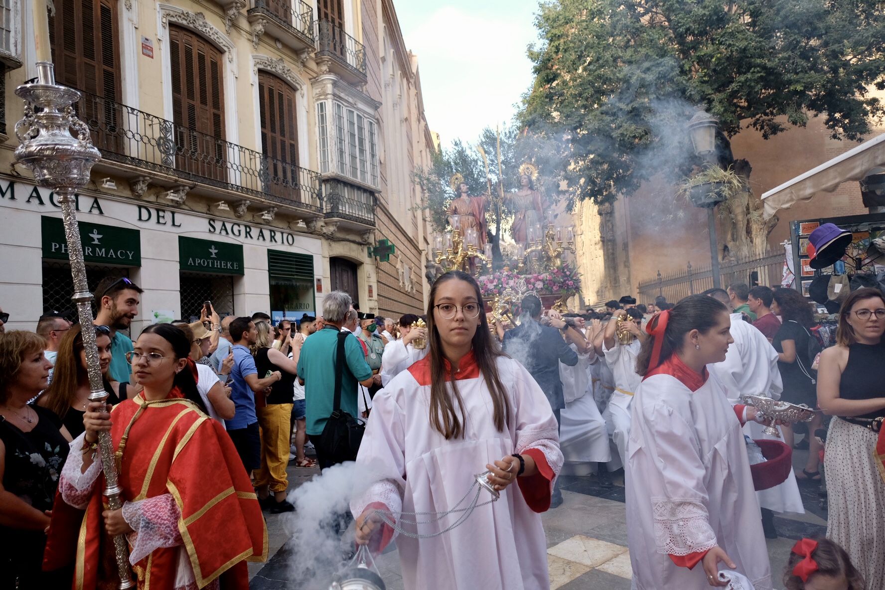 Procesión de los patronos de Málaga por las calles del Centro