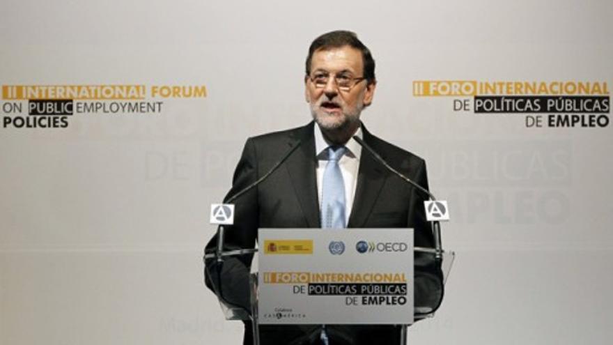 Rajoy: “Hoy hay 262.397 parados menos”