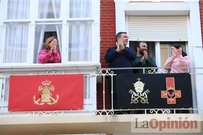 Viernes de dolores: Aplausos y salves a la patrona en Cartagena durante el confinamiento