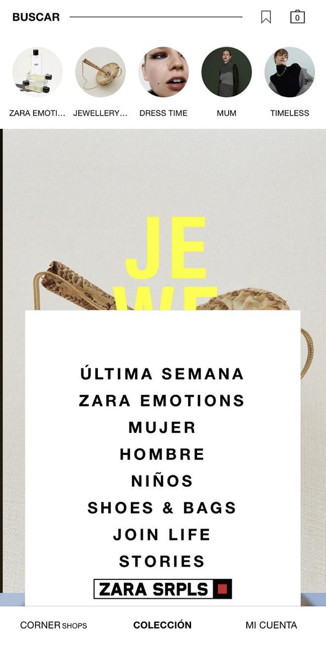 La sección TRF desaparece de la app de Zara