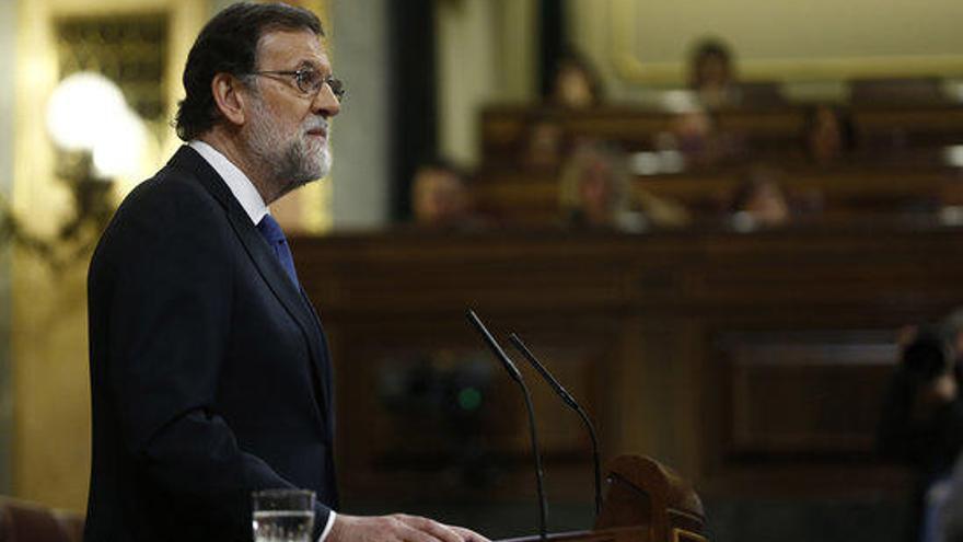 Rajoy, durant el seu discurs al Congrés.