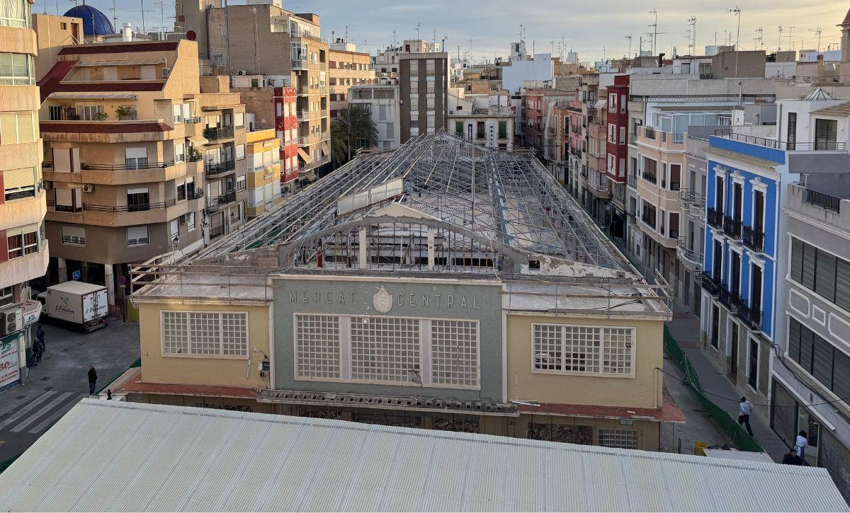 Imagen de la evolución de la rehabilitación integral del Mercado Central.