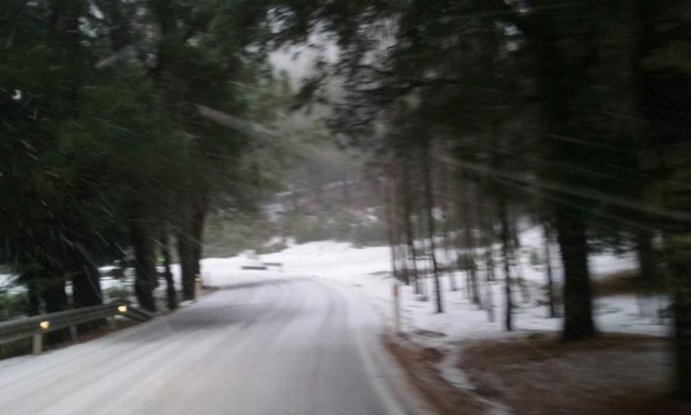 Así nevó en 2016 en la cumbre de Gran Canaria.