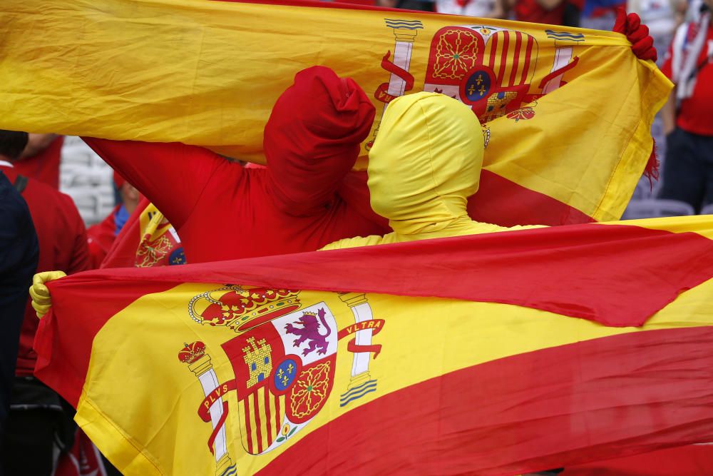 Los aficionados arropan a España en la Eurocopa