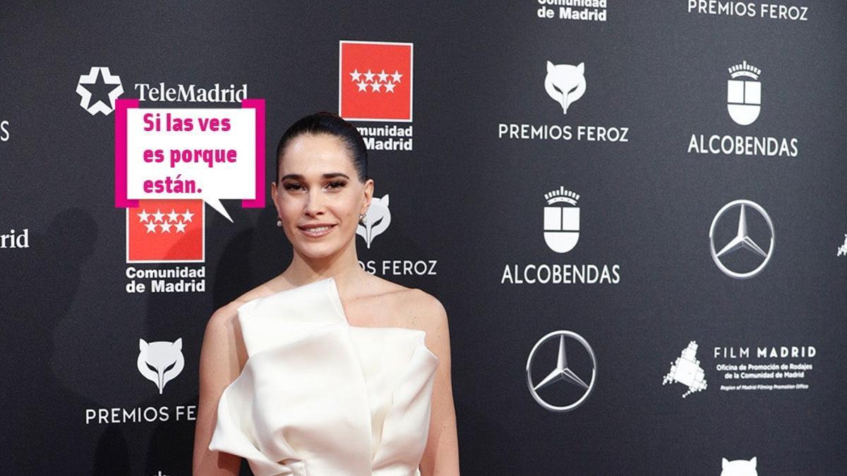 Instantáneo e involuntario ha sido el 'topless' de Celia Freijeiro en los 'Premios Feroz'