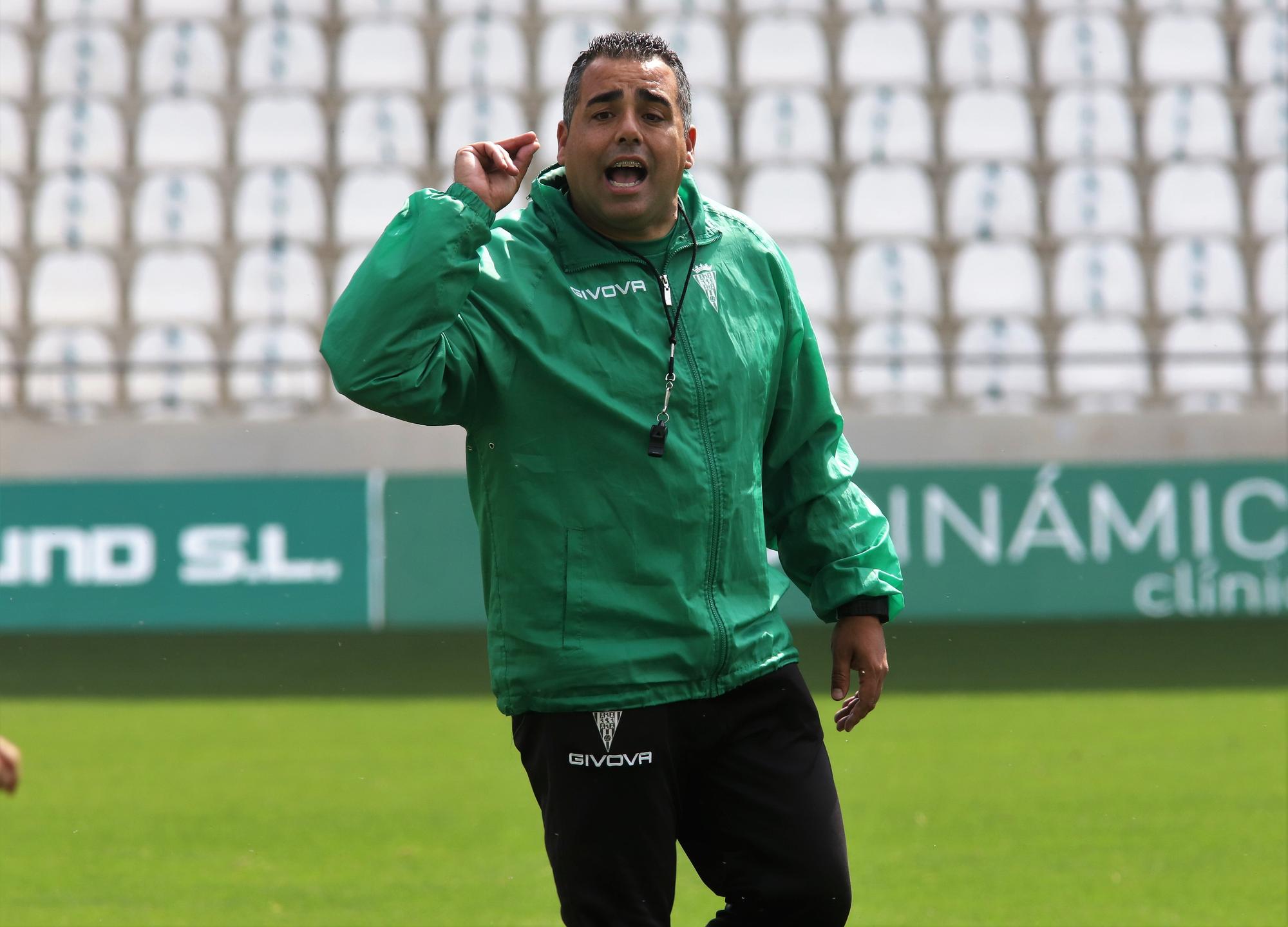 Primer entrenamiento de Germán Crespo como entrenador del Córdoba CF