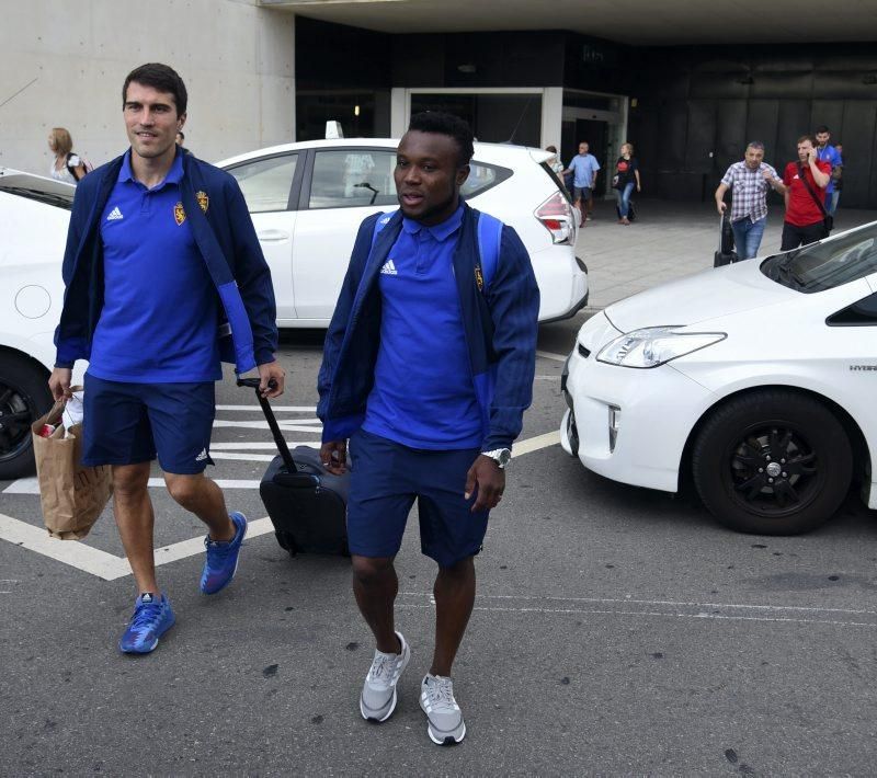 Llegada del Real Zaragoza desde Almería