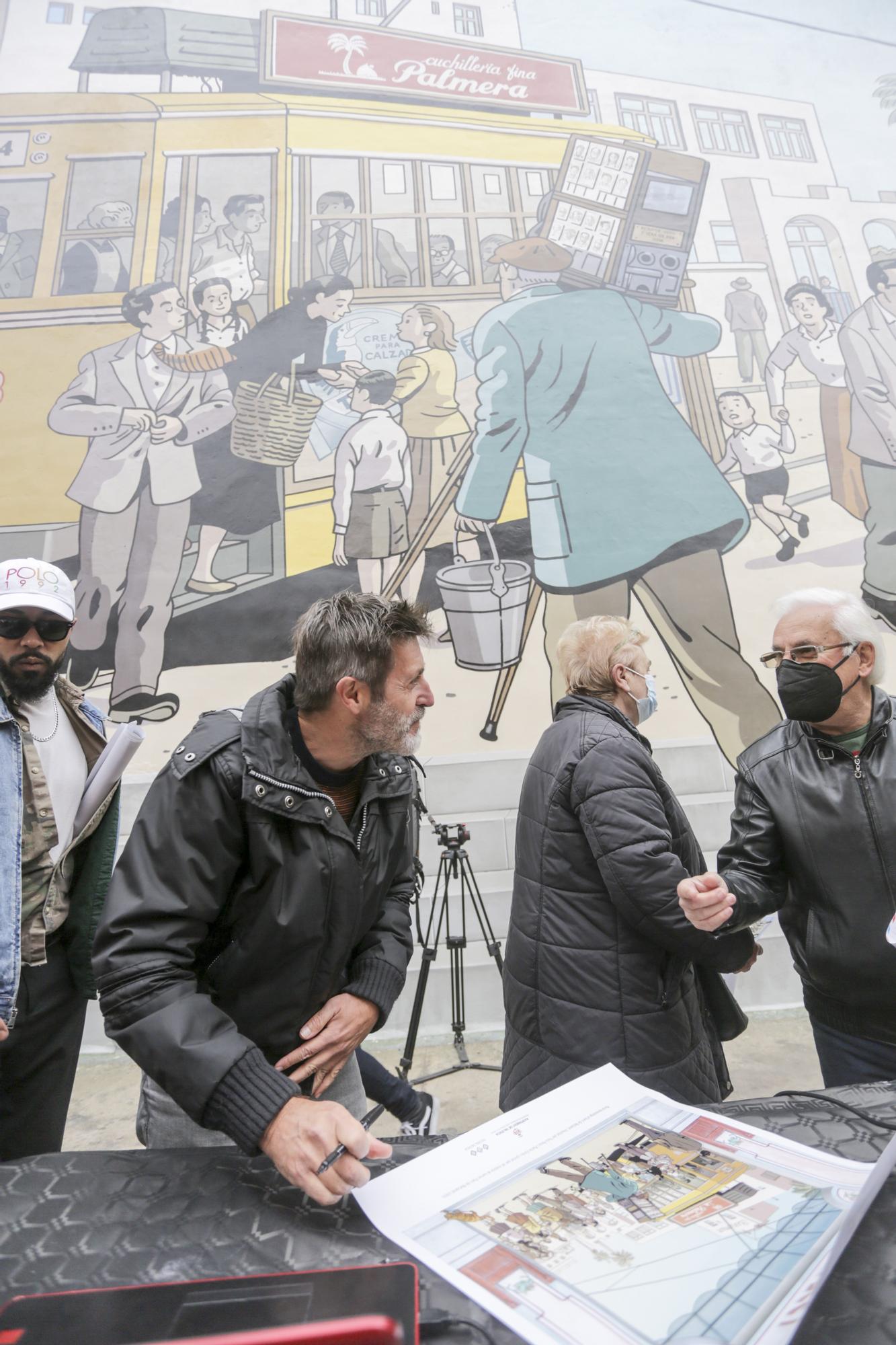 Así es el mural costumbrista de Paco Roca y Martín Forés en Natzaret