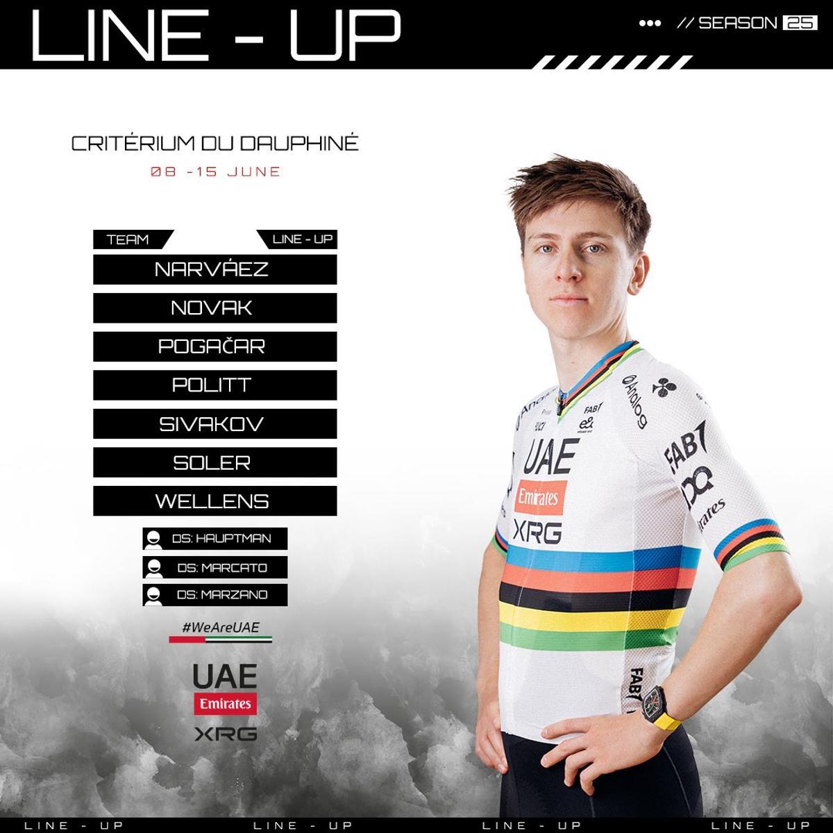 El equipo UAE.