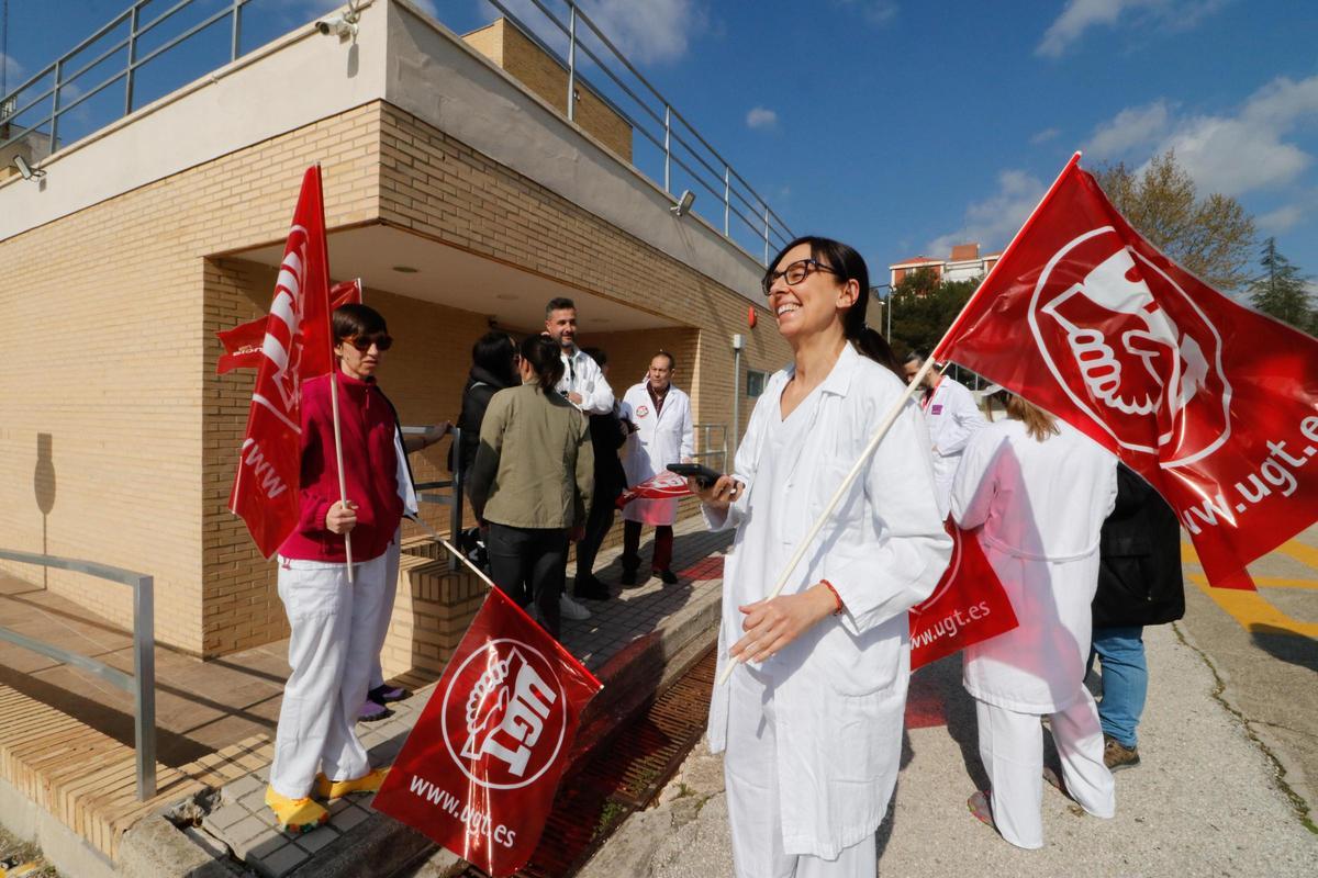 Imágenes de las protestas en Alcoy del personal de Radiología