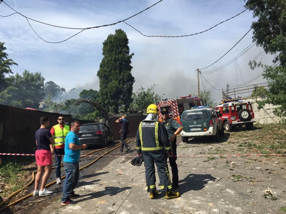 Explosión en una pirotecnia en Tui