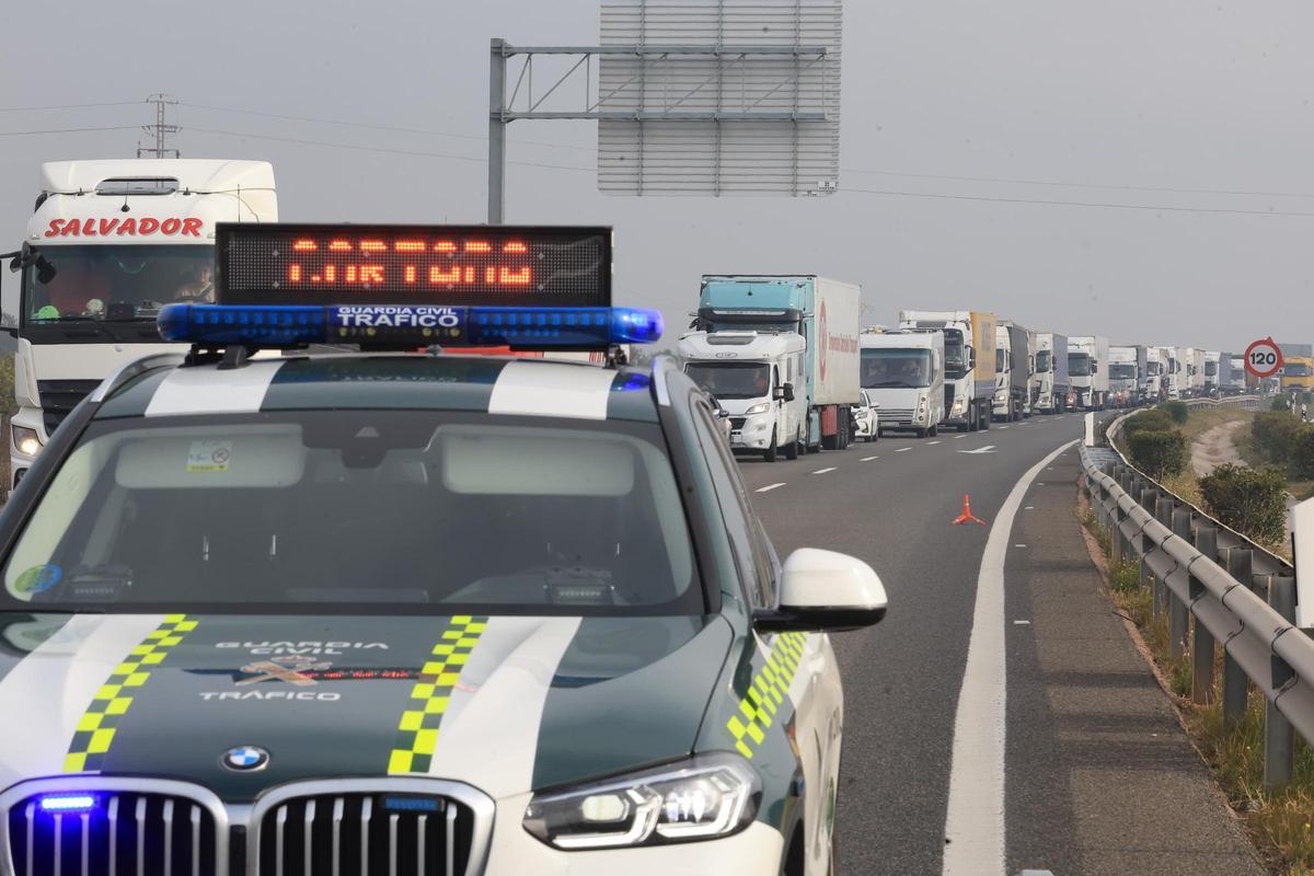 Accidente múltiple en la AP-7 en Castellón