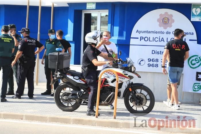 Protesta de policías en La Manga