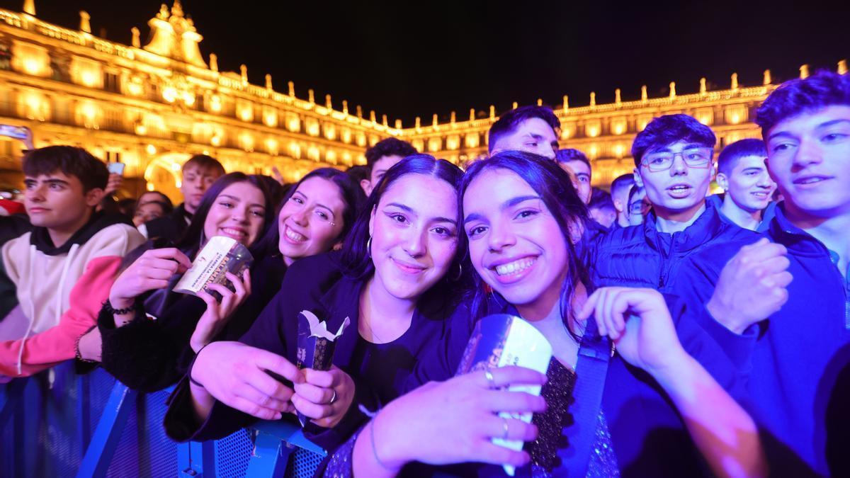 Imagen de archivo de la pasada Nochevieja universitaria celebrada en Salamanca.