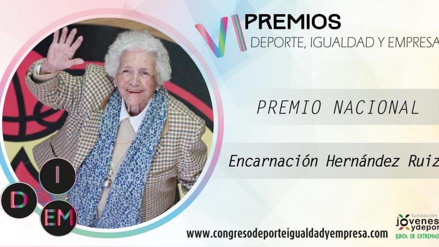 La pionera del baloncesto español, Encarnación Hernández, VI Premio Nacional ‘Deporte, Igualdad y Empresa’
