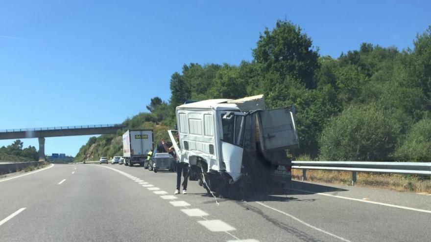 Estado del camión que conducía el fallecido.