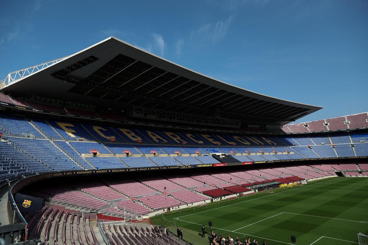Colocación de la primera piedra del futuro Camp Nou