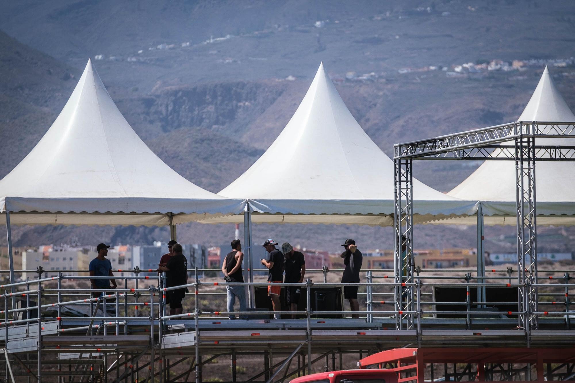 Escenario del festival de reguetón en San Miguel de Abona