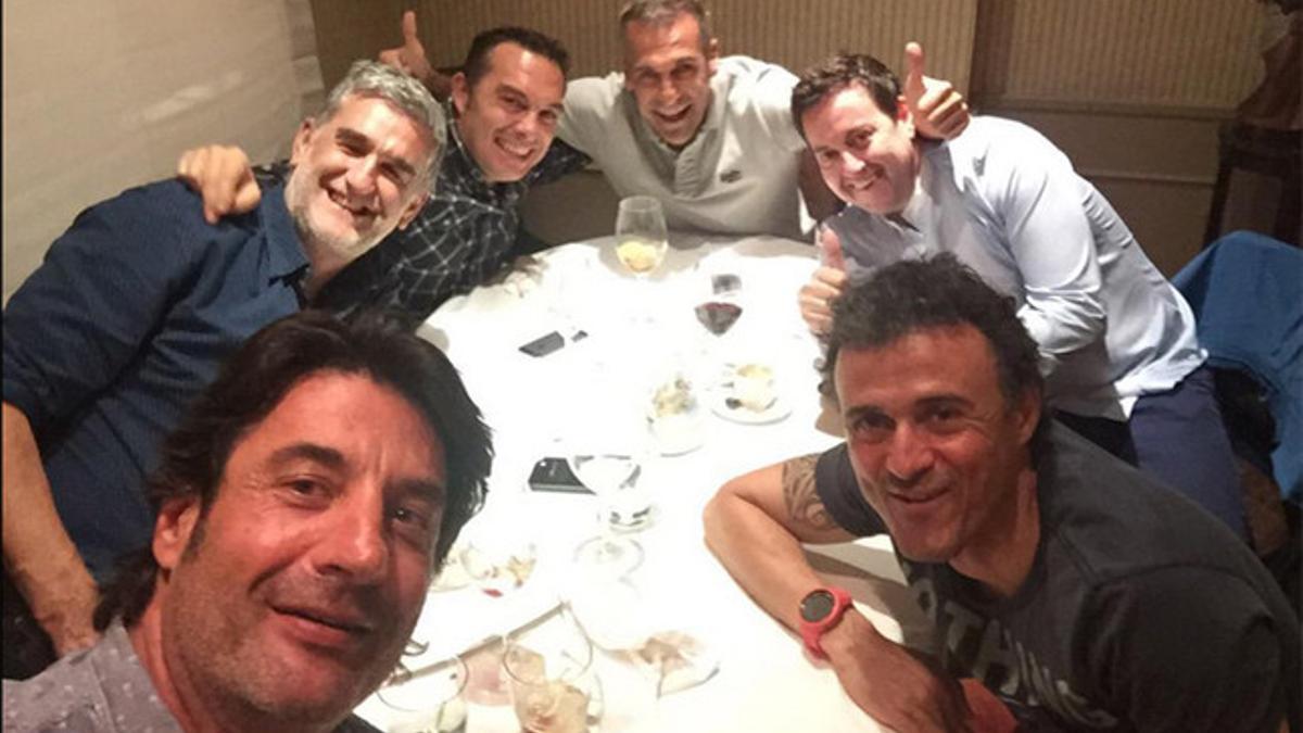 El selfie que colgó Luis Enrique