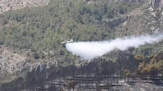 Se declara un incendio forestal en Serra con siete medios aéreos para su extinción