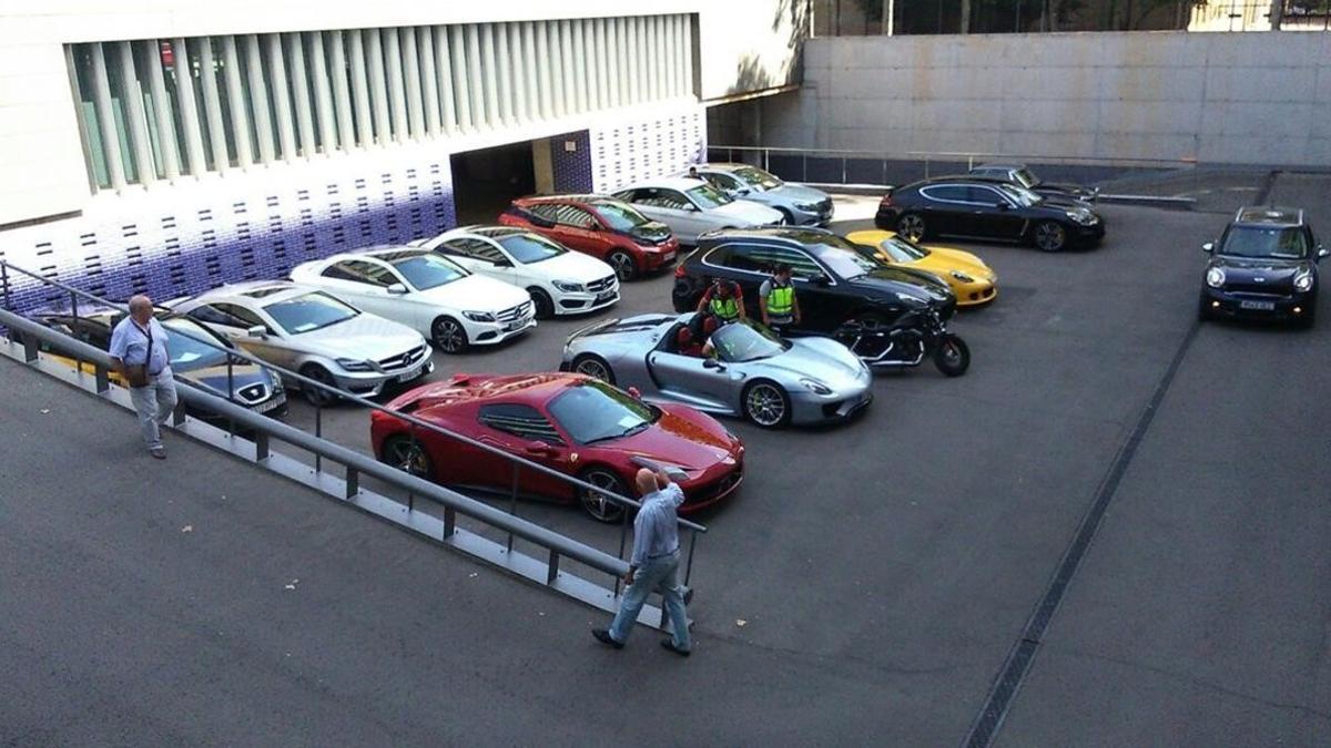 Los coches de lujo incautados a los detenidos el pasado martes.