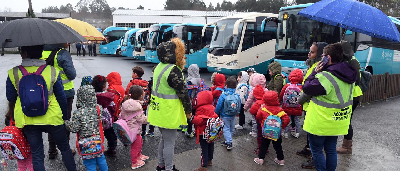 Alumnado que hace uso del transporte escolar.