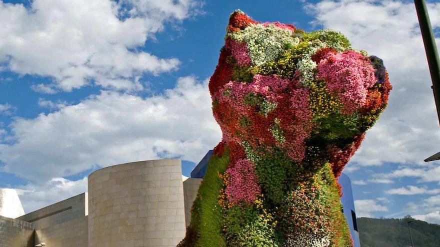Las entrañas de 'Puppy', el West Highland white terrier floral que custodia el Guggenheim de Bilbao
