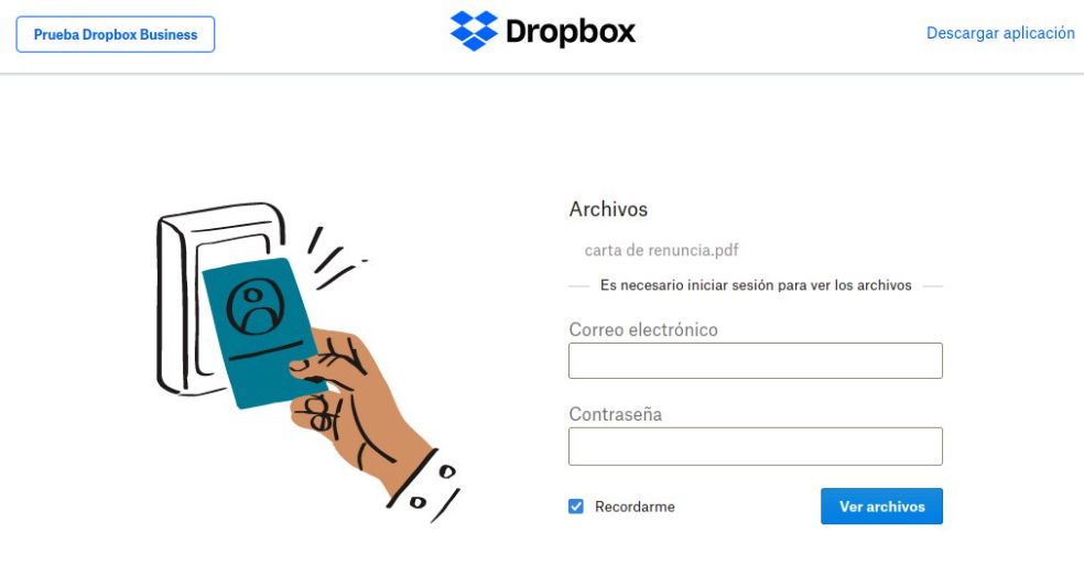 Phishing dropbox