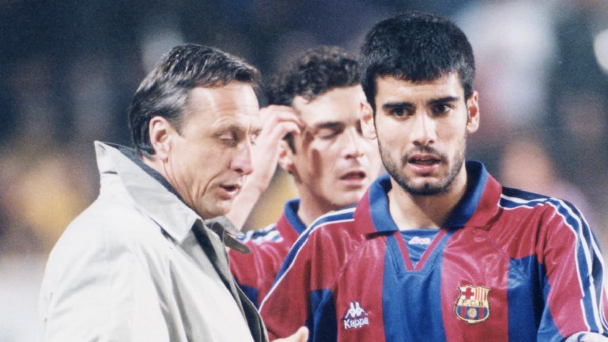 Guardiola y Johan hablaban con pasión de fútbol
