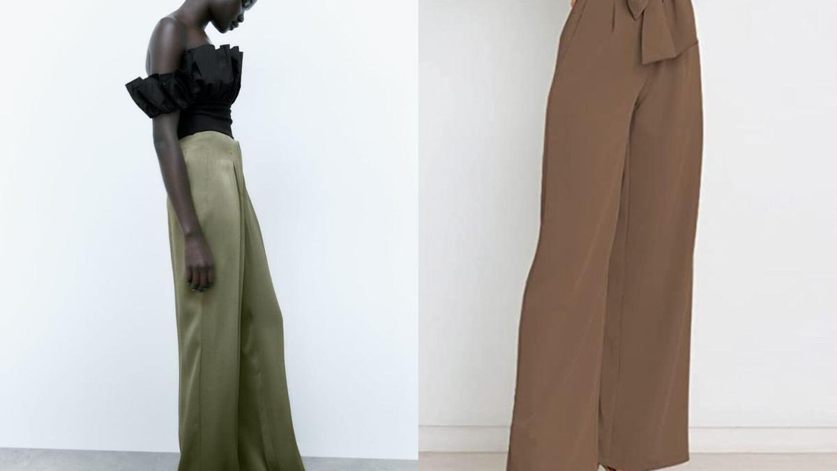 Zara tiene la tendencia de la temporada: Pantalón sastre, de tiro alto y  "wide leg"